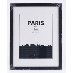 Marco de plástico París, negro, 30 x 40 cm