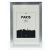 Marco de plástico París, plata, 13 x 18 cm