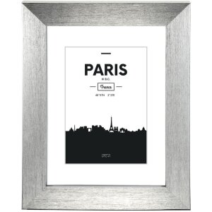 Marco de plástico París, plata, 15 x 20 cm
