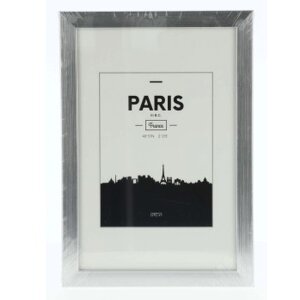 Marco de plástico París, plata, 15 x 20 cm