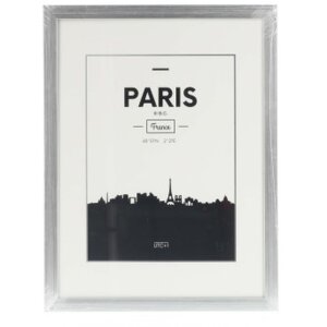 Marco de plástico París, plata, 30 x 40 cm