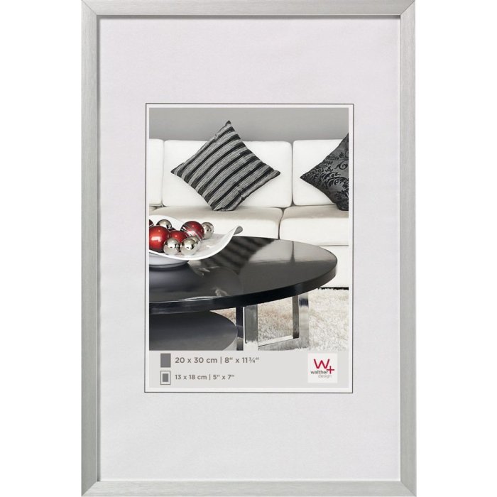 Silla con estructura de aluminio Walther 40x50 cm plata