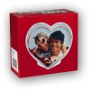 ZEP Corazones de purpurina con base transparente