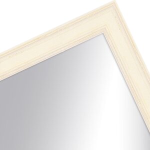 Marco de madera H470 blanco 15x21 cm espejo cristal