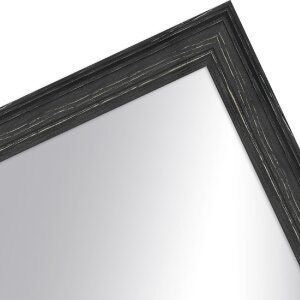Marco de madera H470 negro 40x40 cm espejo cristal