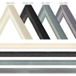 Marco de madera H470 gris 50x70 cm espejo cristal