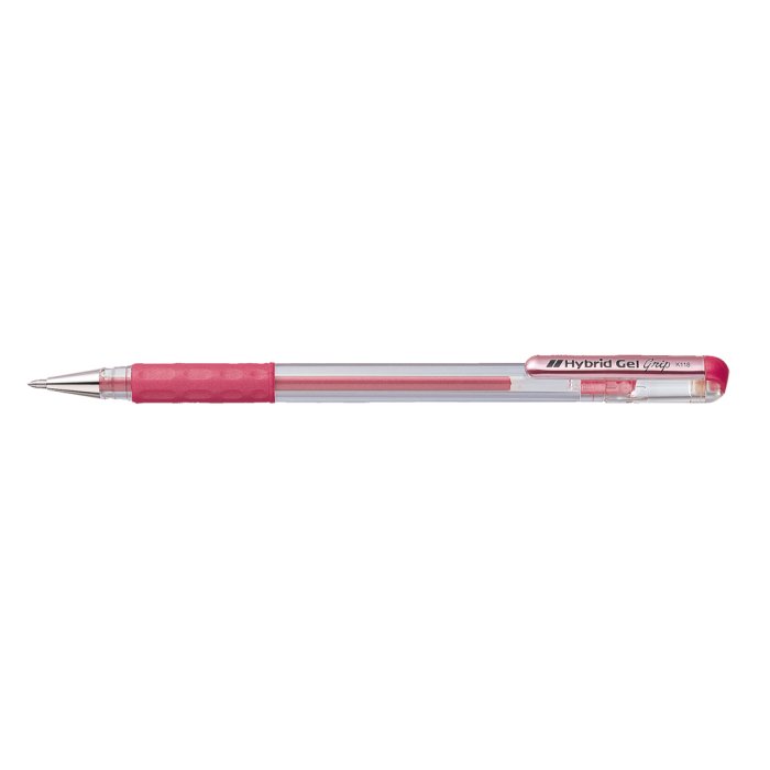 Bolígrafo de gel metálico Hybrid Gel Grip 0,4 mm rojo