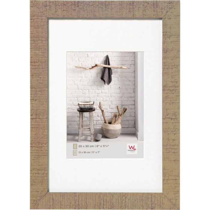 Inicio Marco de madera 60x90 cm beige marrón