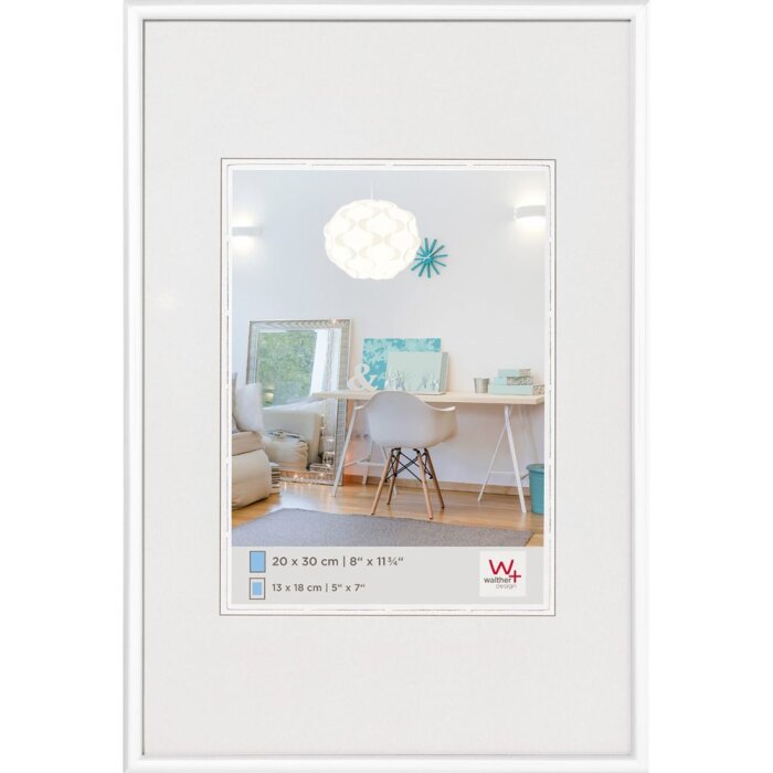 Marco de plástico Walther New Lifestyle 60x80 cm blanco