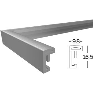 Marco de plástico Walther New Lifestyle 60x90 cm plata