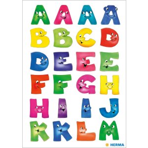 HERMA pegatinas divertidas caras de papel letras 2 hojas