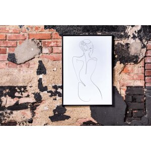 Marco de plástico Napoli 60x80 cm negro