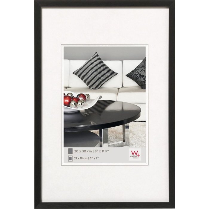 Silla portarretratos Walther de aluminio negro 15x20 cm