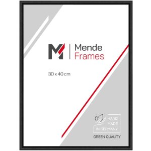 Marco de madera H003 cristal antirreflejos 30x60 cm negro