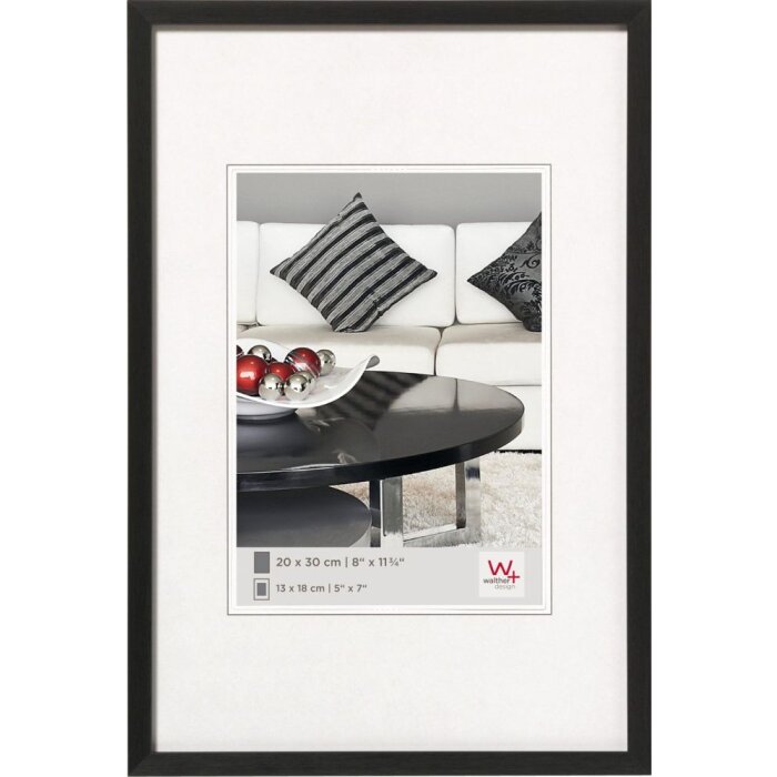 Silla Walther Aluminium Frame negra 30x40 cm