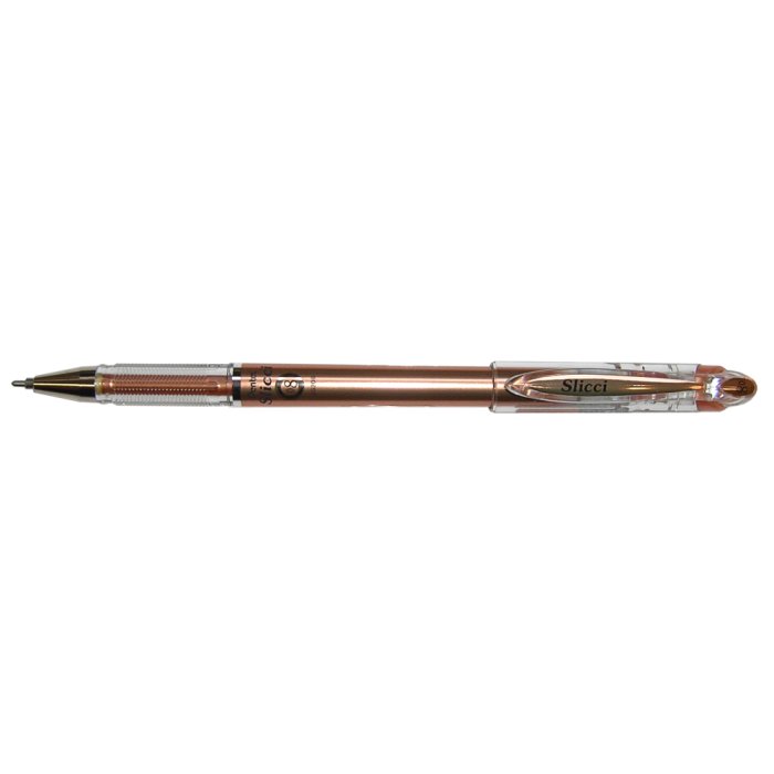Bolígrafo roller PENTEL Metallic Slicci marrón metalizado 0,4 mm de ancho de trazo