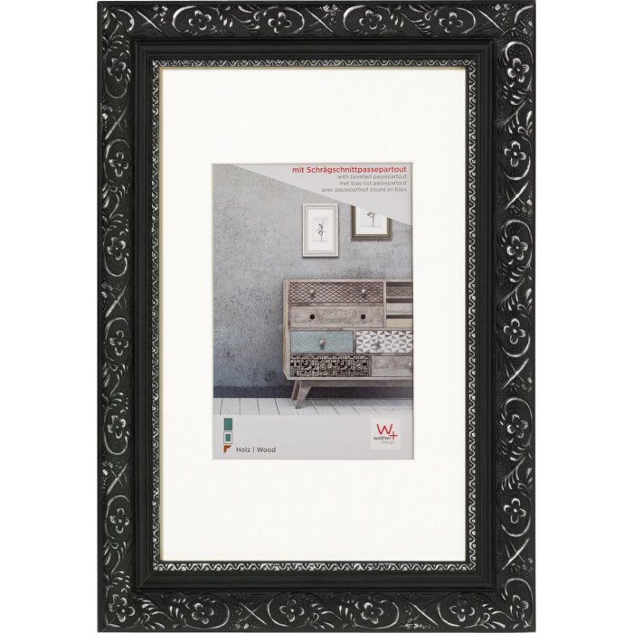 Walther Marco de madera BAROCK 30x40 cm negro