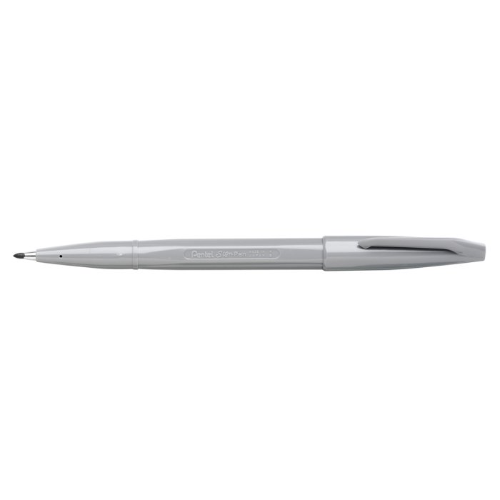 Pentel SIGN PEN rotulador de punta de fibra gris 0,8 mm de ancho de trazo