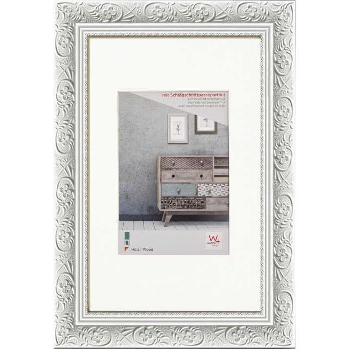 Marco de madera 40x50 cm BAROCK blanco