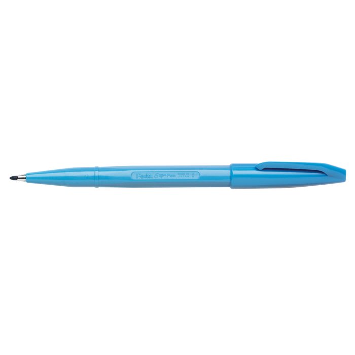 Bolígrafo de fibra Pentel SIGN PEN 0,8 mm azul claro