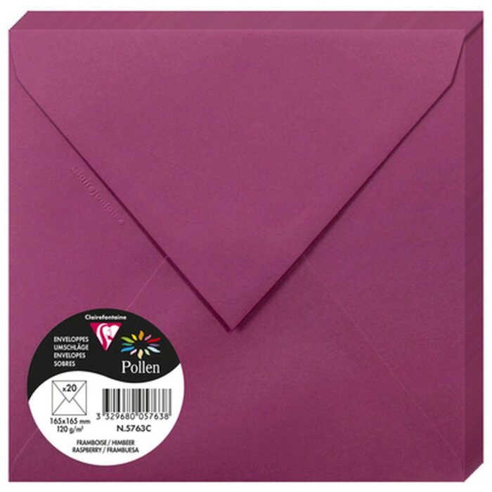 Sobres frambuesa 165x165 mm - 5763C