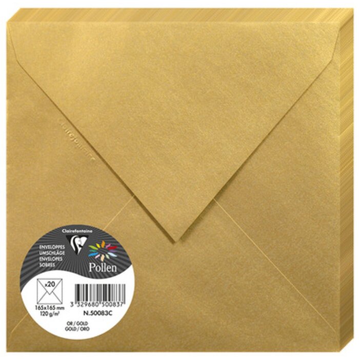 Sobres dorados 165x165 mm - 50083C