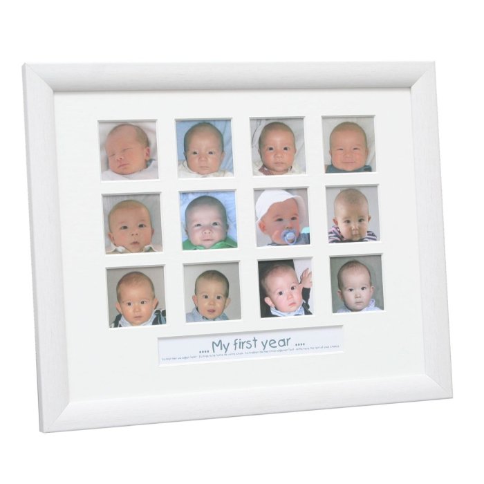 Marco de galería Mi primer año para foto tamaño 5x5 cm