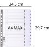 Índice DIN A4 con 12 pestañas