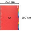 Índice DIN A4 con 12 pestañas