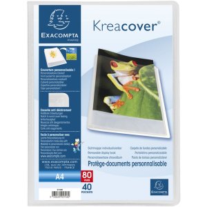 Carpeta expositora Kreacover A4 cristal 40 bolsillos
