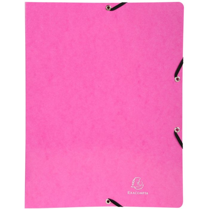 Carpeta de anillas con elástico 4 anillas 15mm Iderama - A4 púrpura rosa