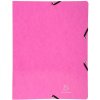 Carpeta de anillas con elástico 4 anillas 15mm Iderama - A4 púrpura rosa