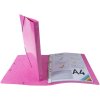 Carpeta de anillas con elástico 4 anillas 15mm Iderama - A4 púrpura rosa