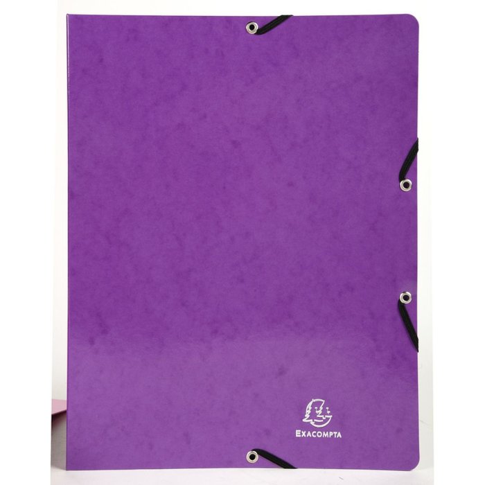 Carpeta de anillas con banda elástica 4 anillas 15mm Iderama - A4 morado Morado