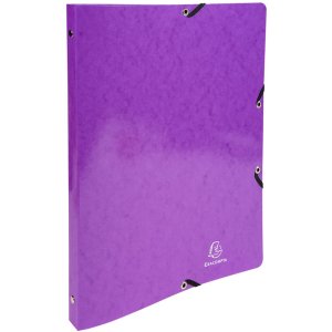 Carpeta de anillas con banda elástica 4 anillas 15mm Iderama - A4 morado Morado