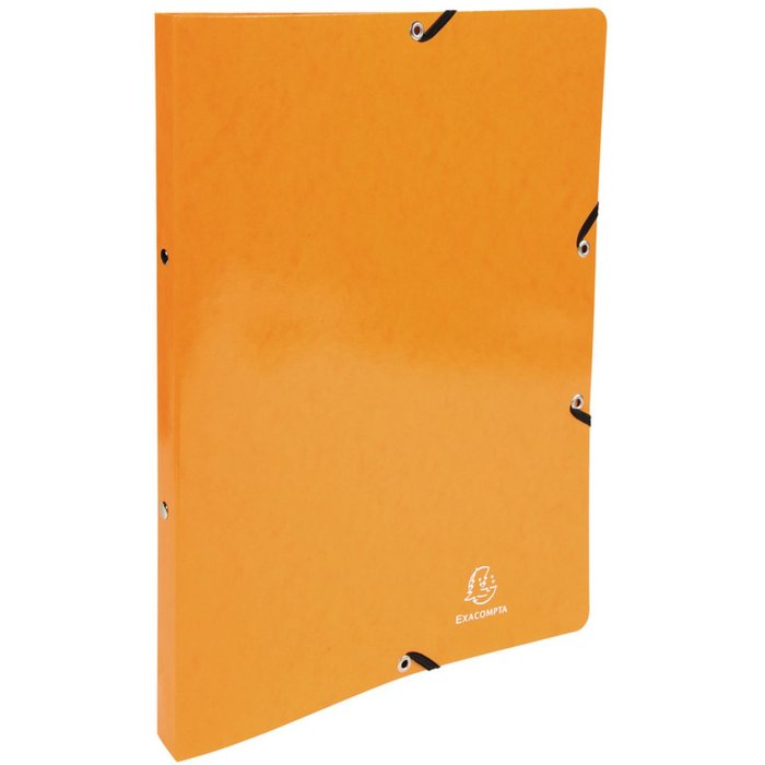 Carpeta de anillas banda elástica 2 anillas lomo 20mm 32x25cm DIN A4 Iderama naranja
