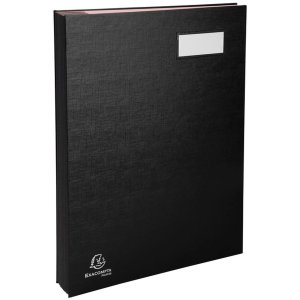Carpeta de firmas 20 compartimentos negra