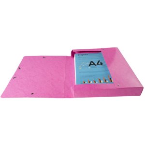 Caja Archivo Iderama, Lomo 40mm - 24x32cm Rosa
