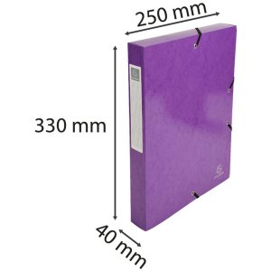 Caja de Archivo Iderama, Lomo 40mm - 24x32cm Morado