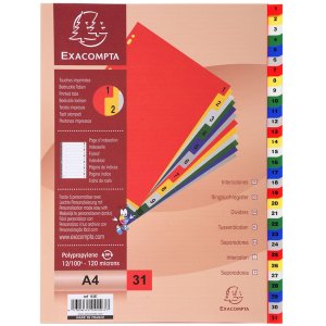 Registro PP coloreado con números impresos 31 unidades