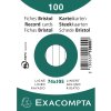 Lámina retractilada con 100 fichas sin perforar, DIN A7 74x105mm, 205g, forradas Blanco
