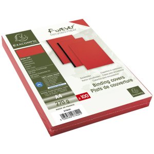 Paquete de 100 - Evercover A4 270g Rojo