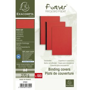Paquete de 100 - Evercover A4 270g Rojo