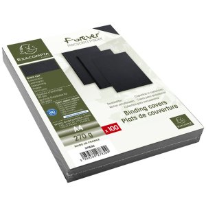 Paquete de 100 - Evercover A4 270g Negro
