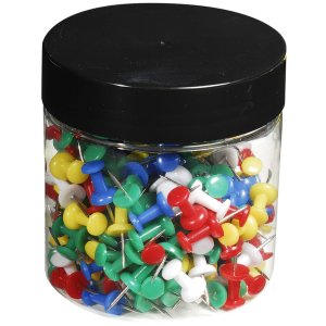 Alfileres para tablero blister 20 unidades colores surtidos