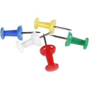 Alfileres para tablero blister 20 unidades colores surtidos