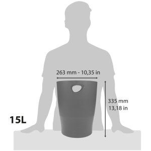 Papelera ECOBIN gris ratón
