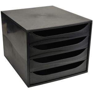 ECOBOX Cajonera con 4 cajones - Negro