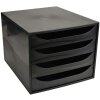 ECOBOX Cajonera con 4 cajones - Negro