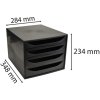 ECOBOX Cajonera con 4 cajones - Negro